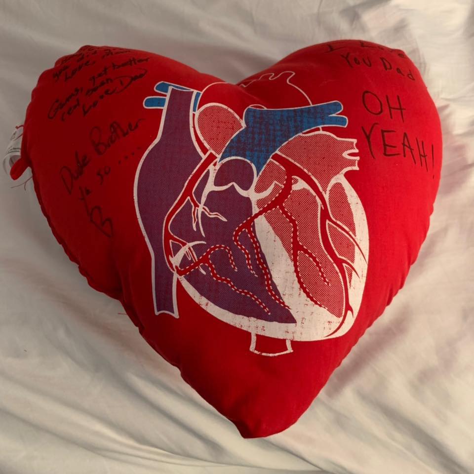 post surgery heart pillow